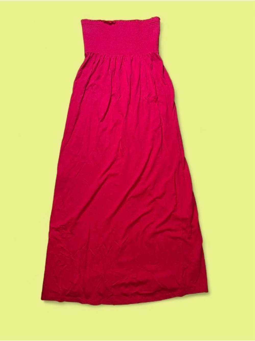 Old Navy Strapless Maxi Skirt in Red